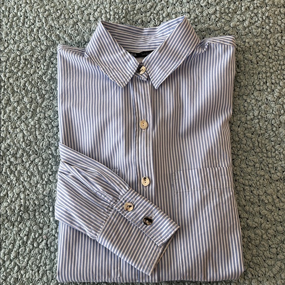 Zara Other - Zara Blue and White Striped Shirt